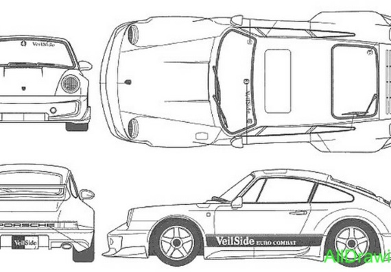 Porsche 911 Veilside - drawings (figures) of the car